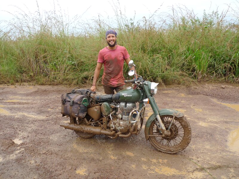 Royal Enfield covered in shit