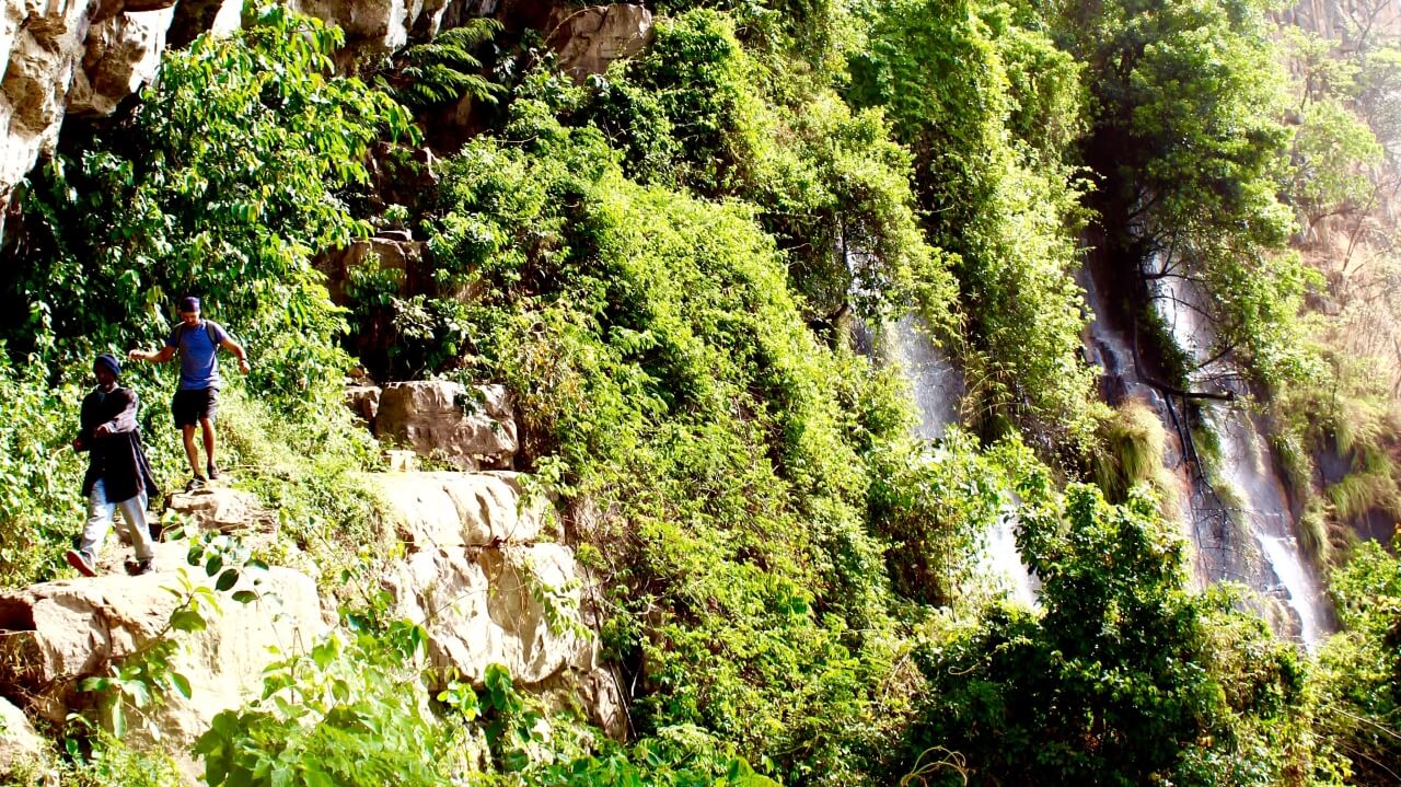 Hiking in stunning outback Guinea.