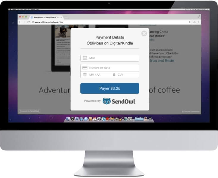 computer with sendowl payment portal